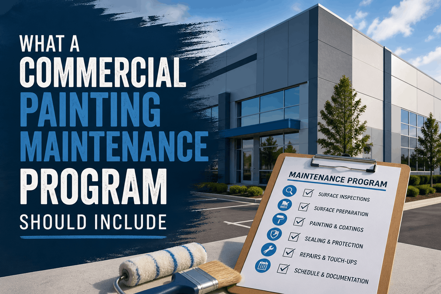 What a Commercial Painting Maintenance Program Should Include